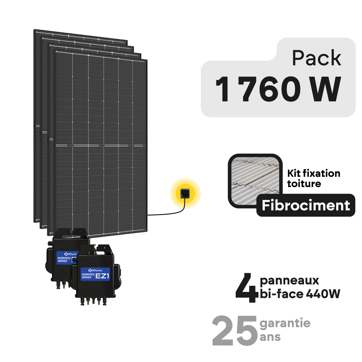 Kit solaire toiture Plug and Play