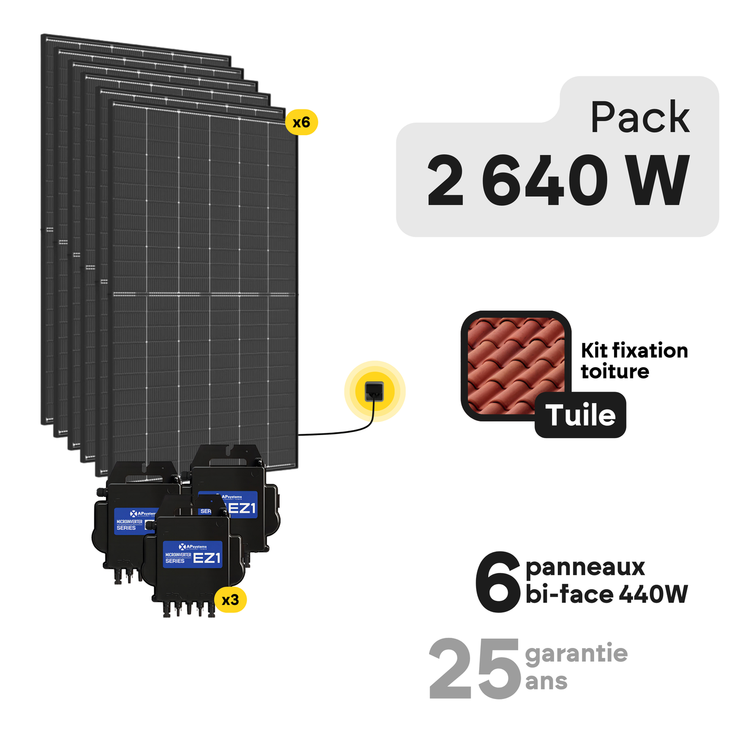 Kit solaire toiture Plug and Play