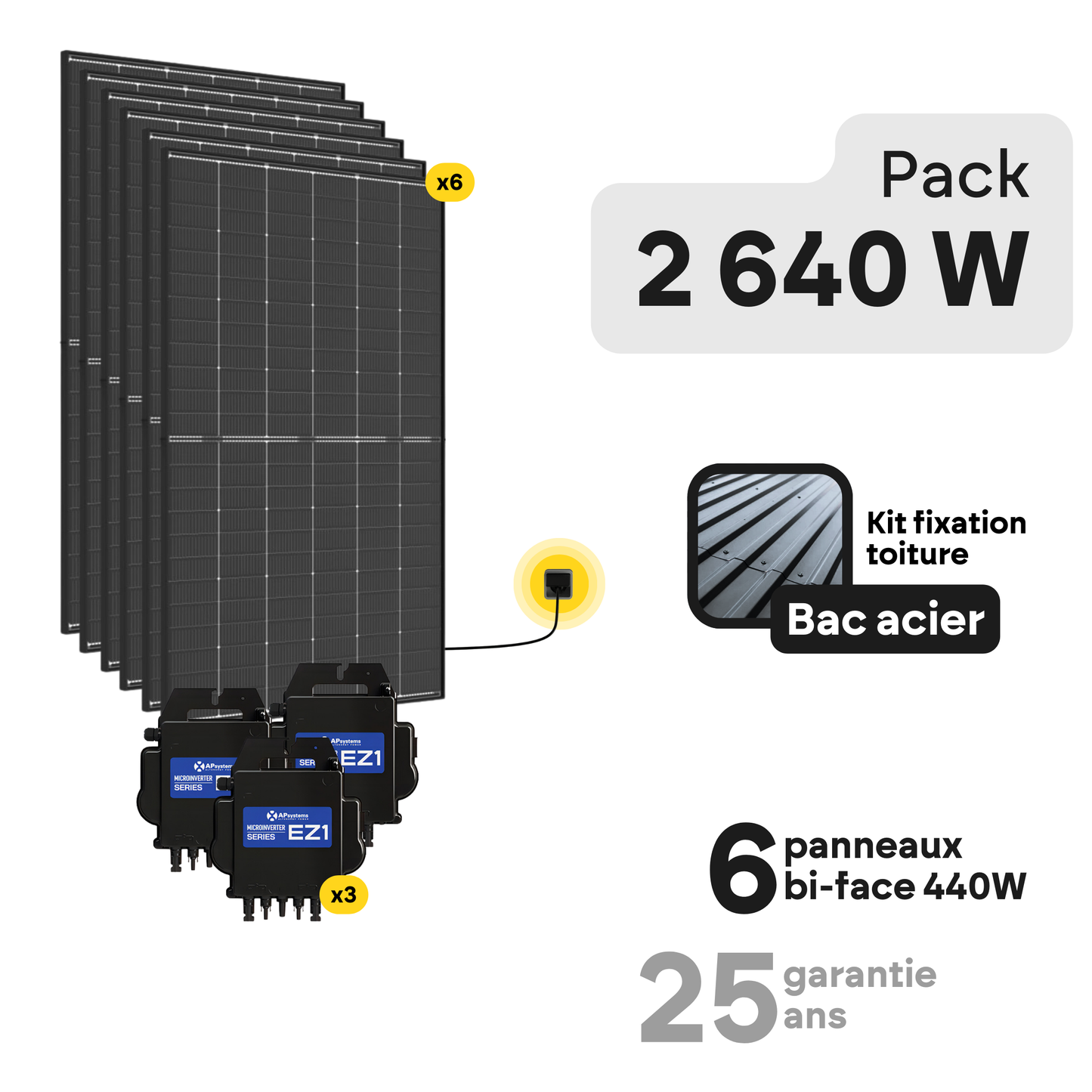 Kit solaire toiture Plug and Play