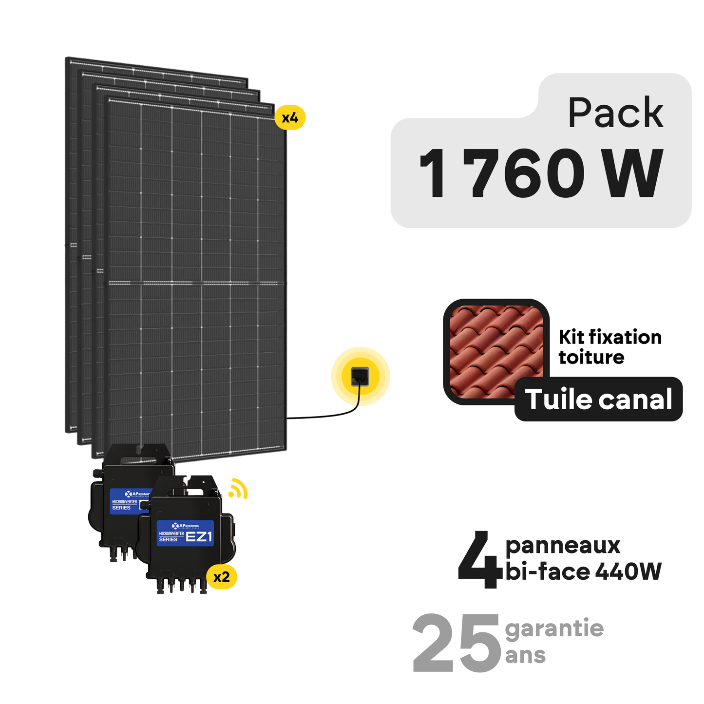 Kit solaire toiture Plug and Play