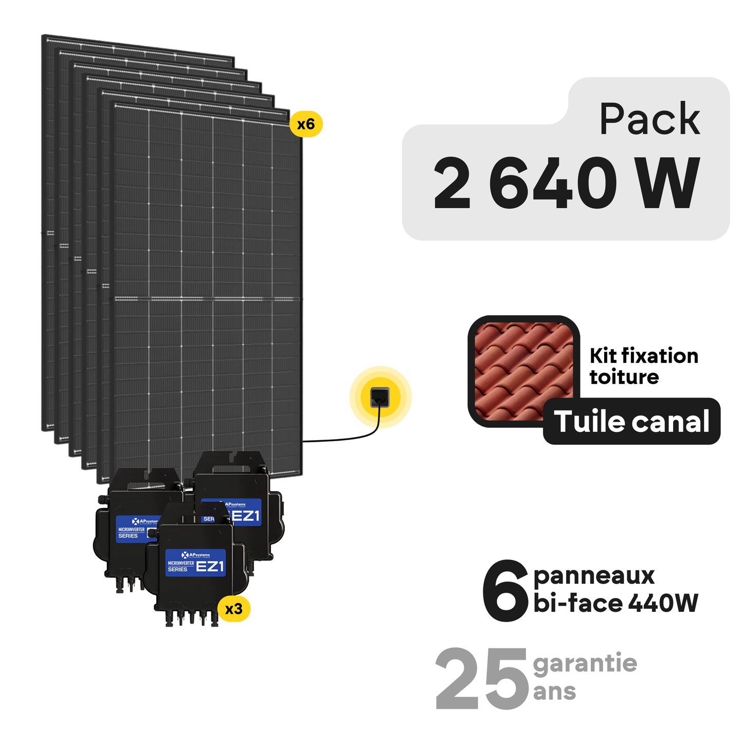 Kit solaire toiture Plug and Play