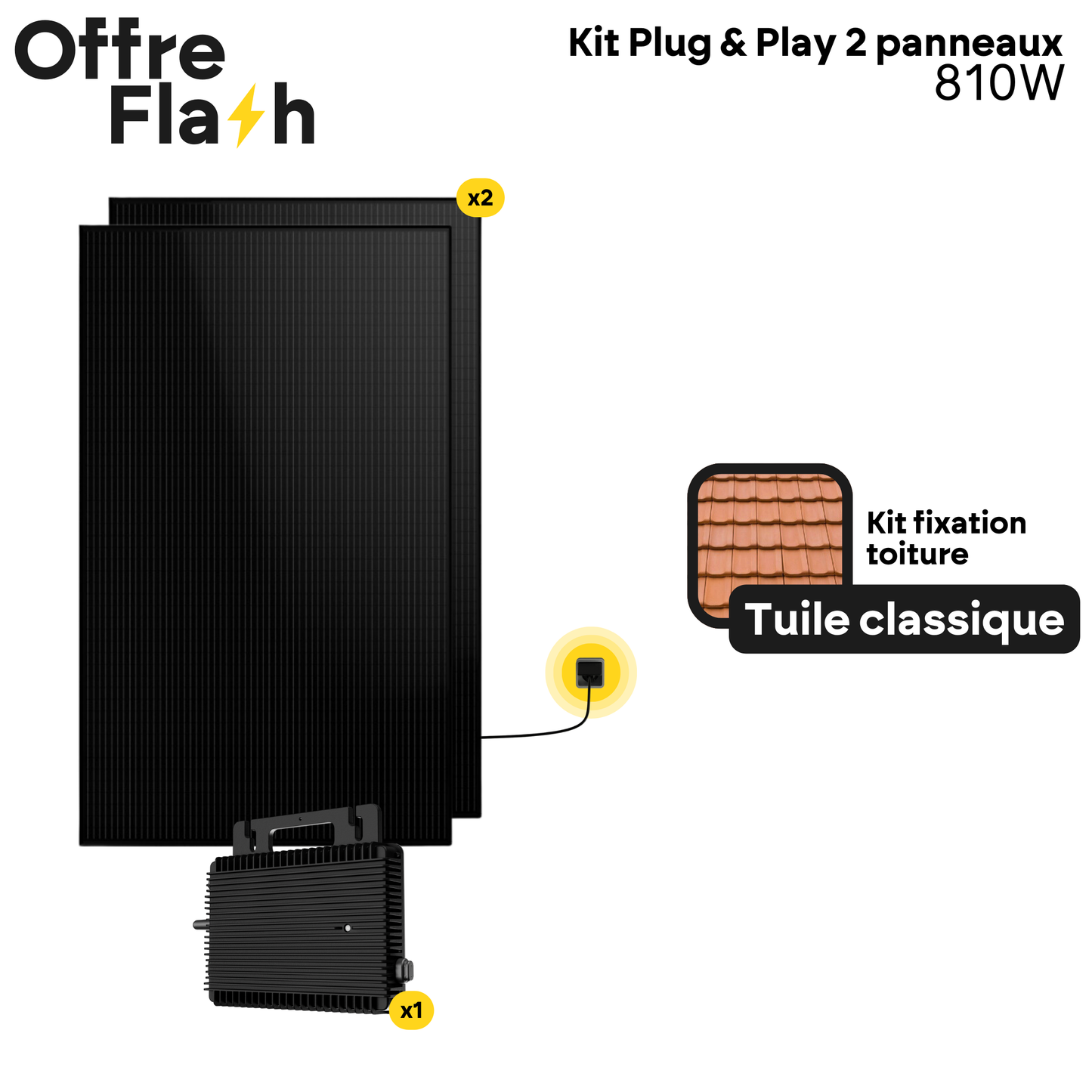 Kit solaire Plug and Play 2 Panneaux 810W