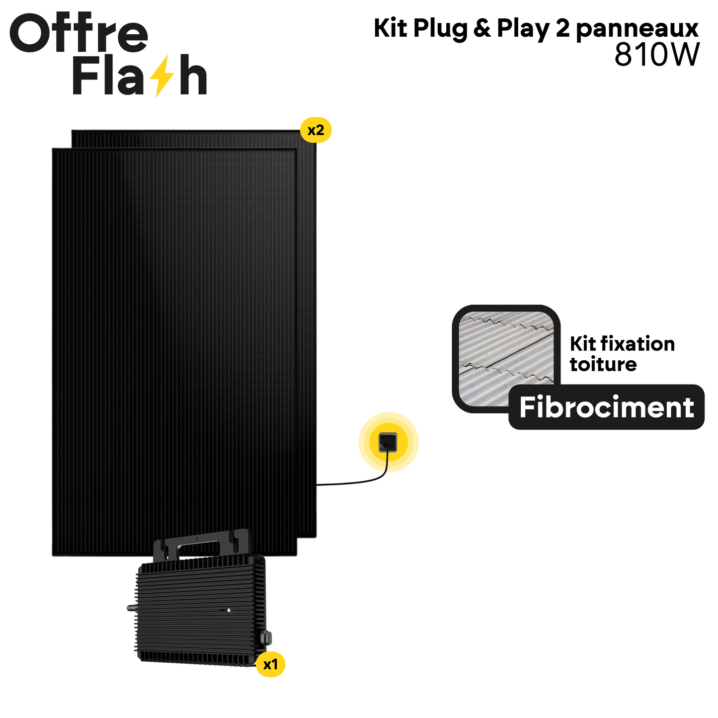 Kit solaire Plug and Play 2 Panneaux 810W